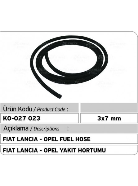 3x7 мм топливный шланг Fiat Lancia-Opel